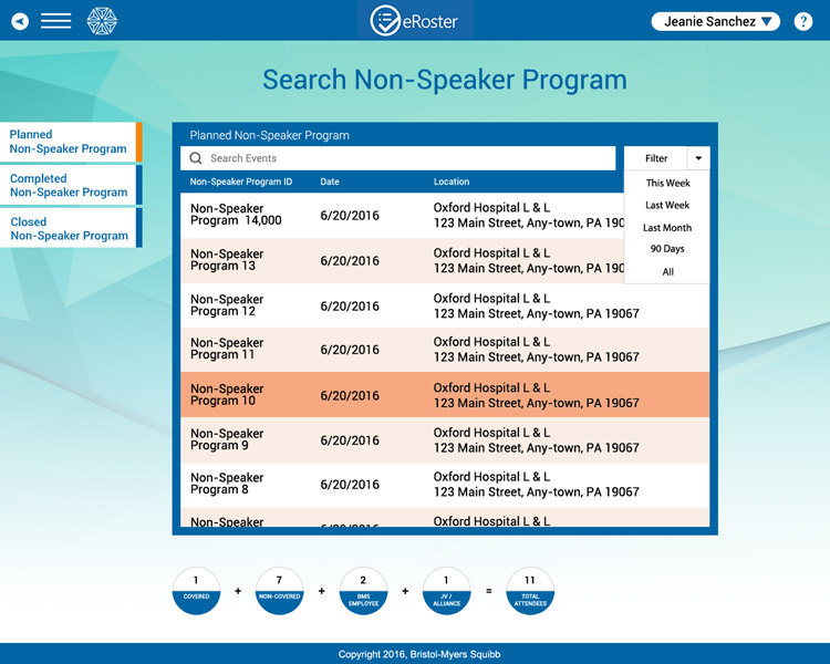 BMS Search Non-Speaker Program