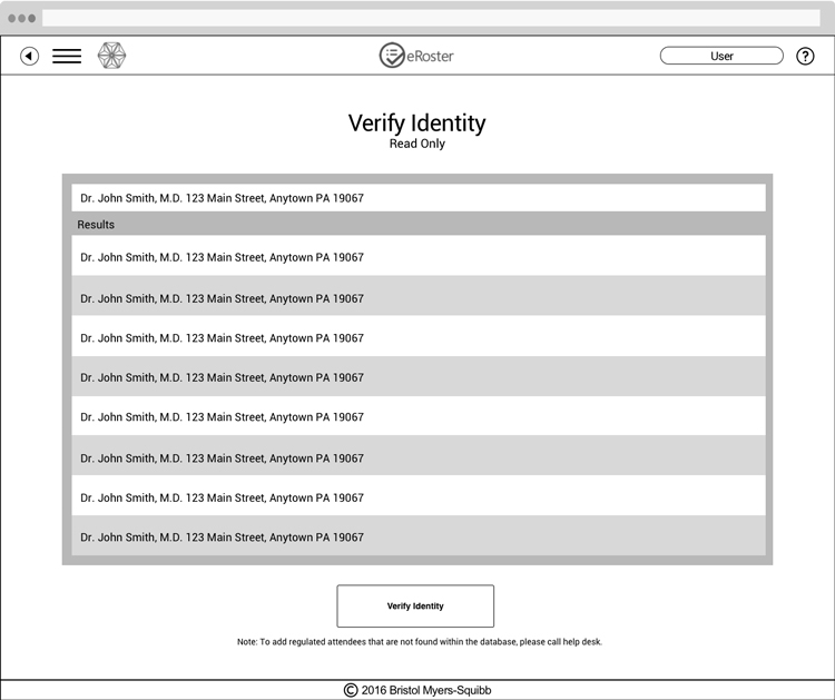 BMS Verify Identity Wireframe