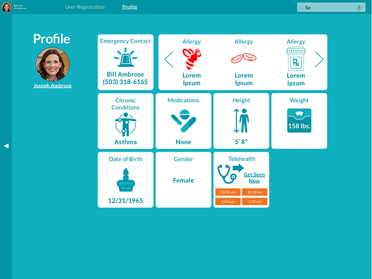 Legacy Health Profile Page