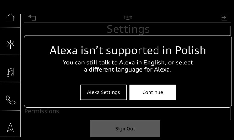Audi Unsupported Language Lightbox