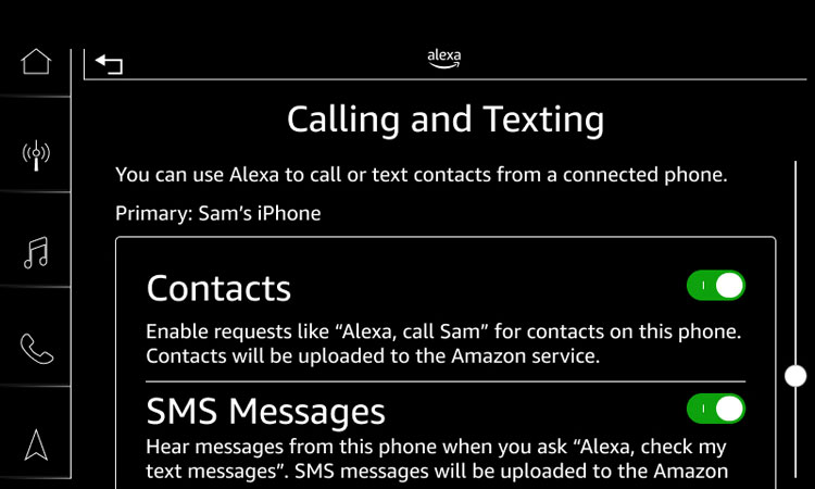 Polestar Settings Sounds Screen