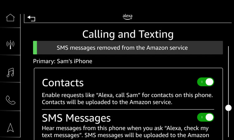 Polestar Settings Sounds Screen
