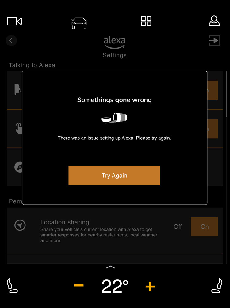 Audi Something Went Wron Lightbox