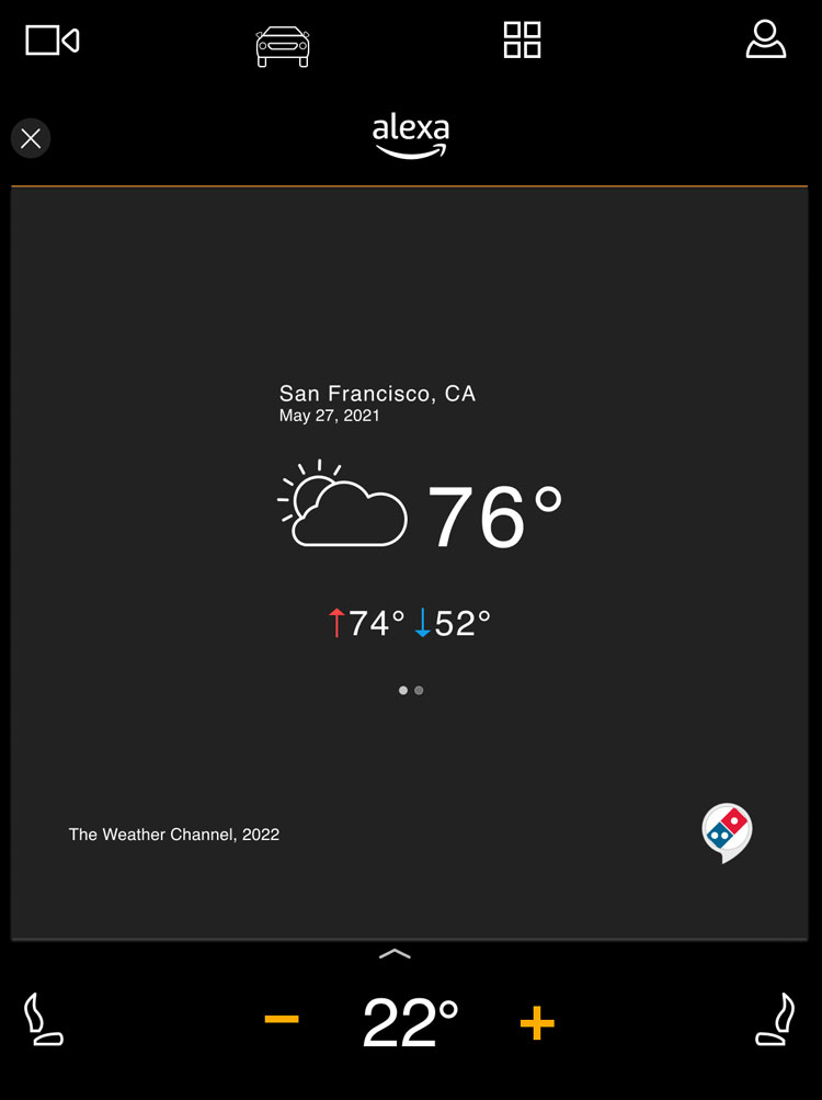 Vinfast Weather Display Card