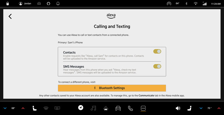 Polestar Settings Sounds Screen