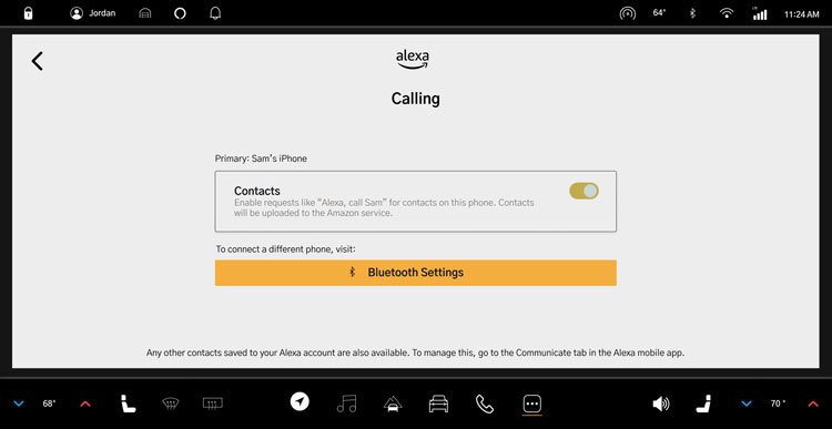 Polestar Settings Sounds Screen