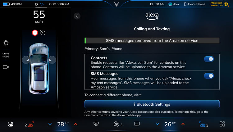 Polestar Settings Sounds Screen